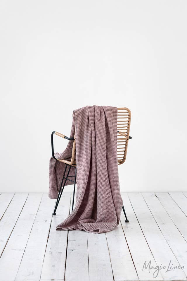 Linen Waffle Throw