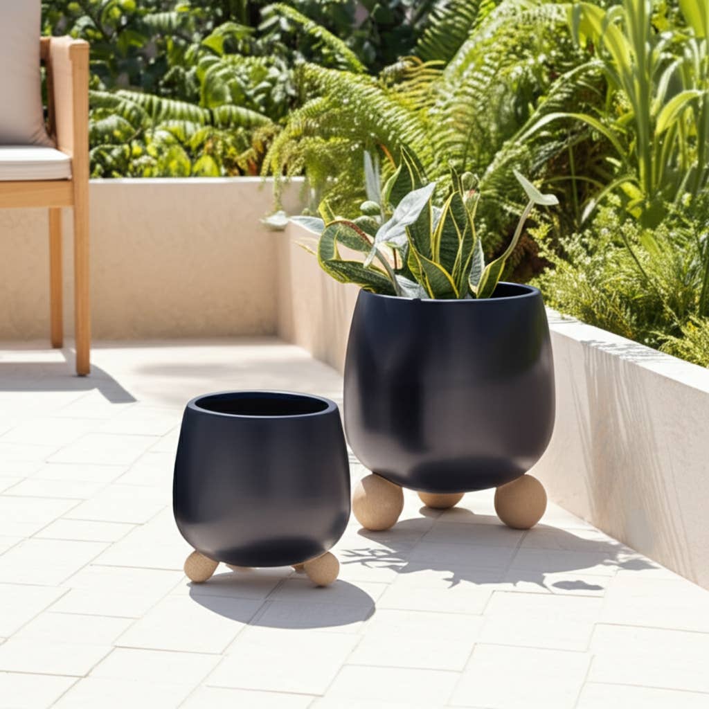 Ceramic Knobby Footed Pot
