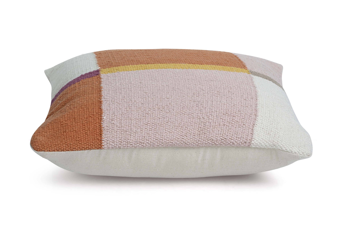 Geometric White & Brown Throw Pillow