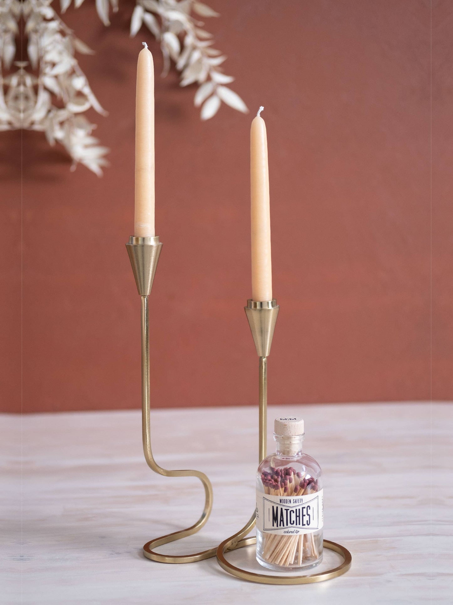 Gold Loop Taper Candle Holder