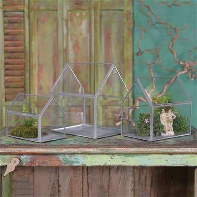 Antique Cottage Glass Terrarium