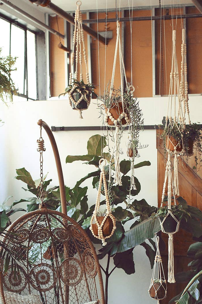 36" Beaded Plant Hanger - Fits 4"-10" Planter