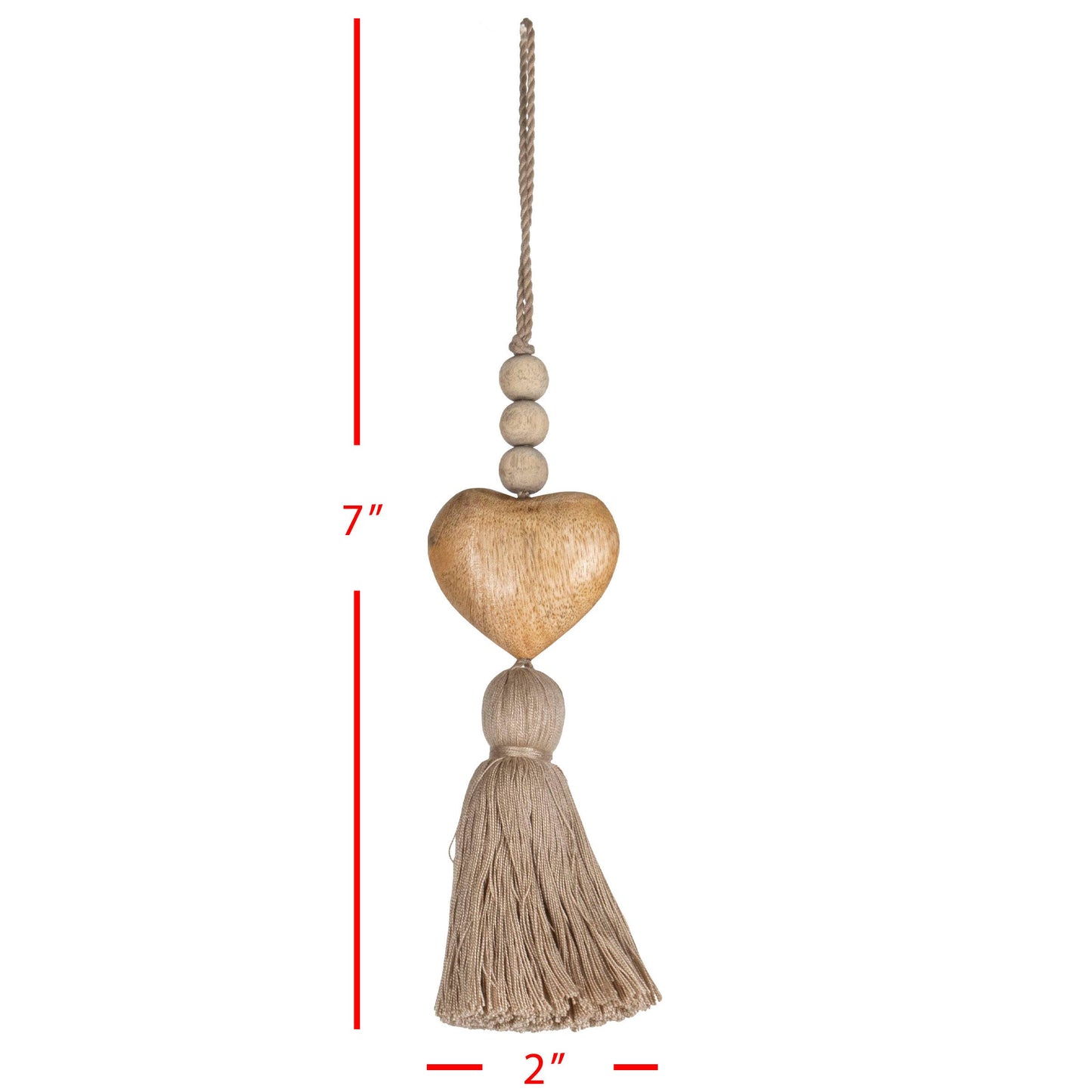 Hazel Heart Tassel