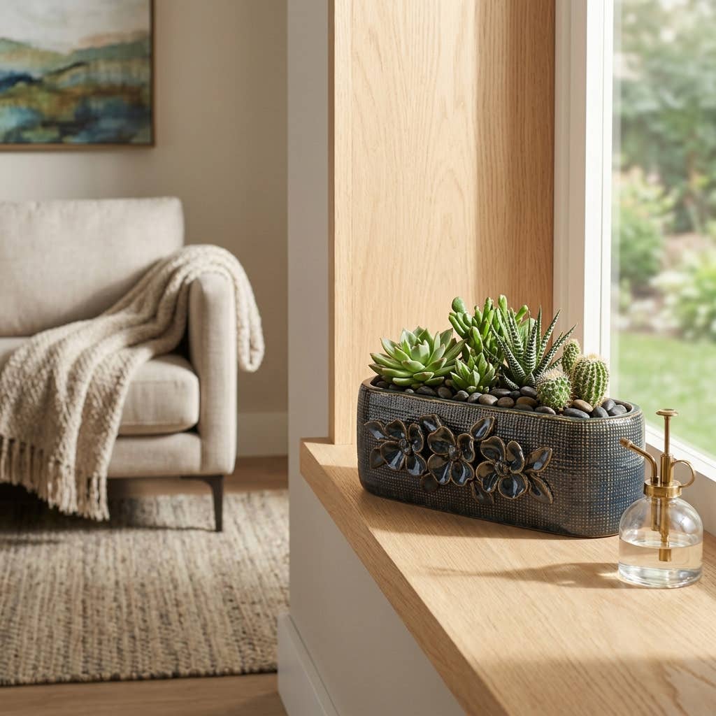 Floral Applique Planter