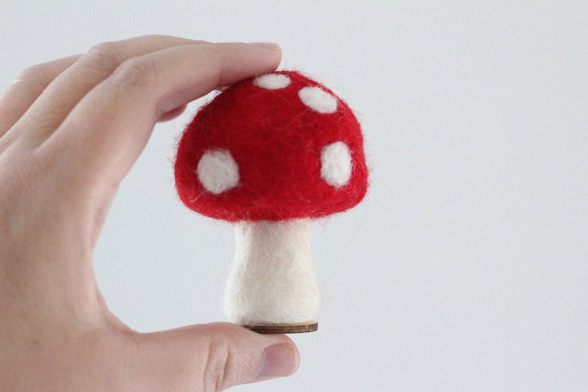 Rainbow Felt Mushrooms