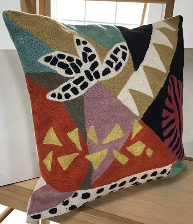 Chainstitch Matisse Leaves Pillow