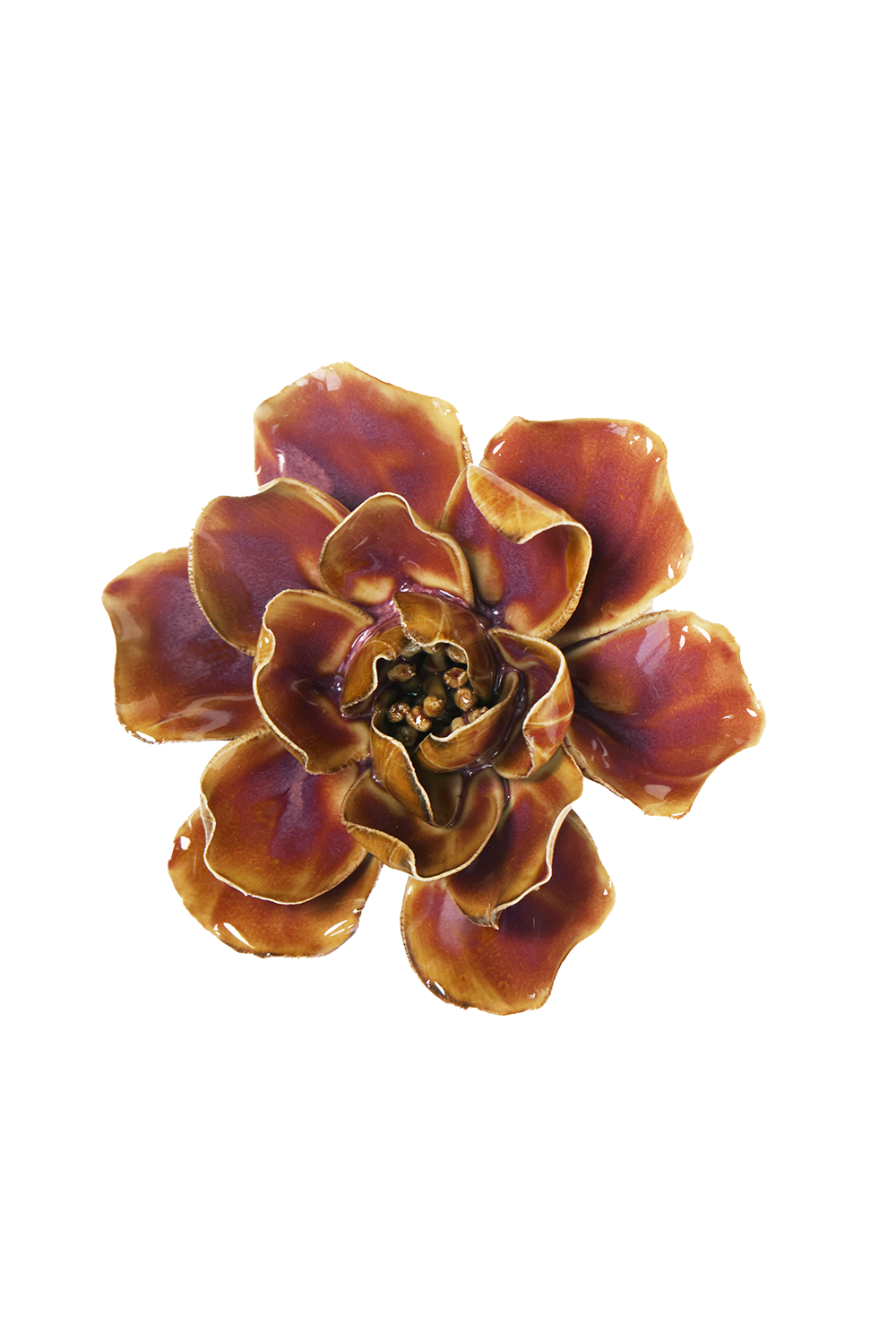 Caramel Ceramic Wall Flower