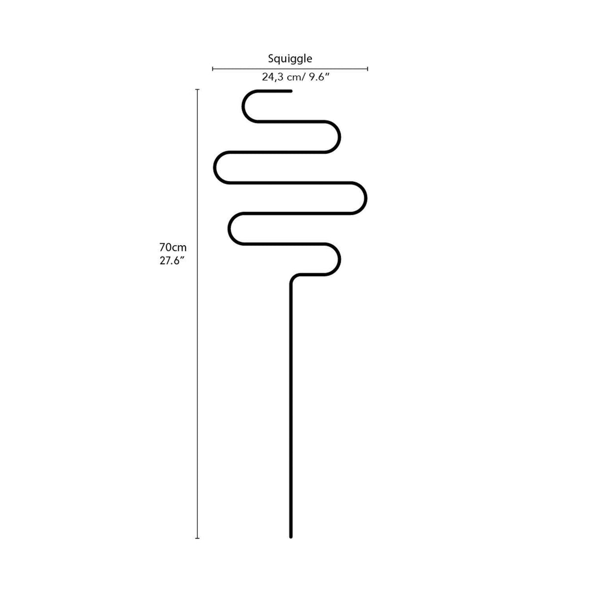Golden Squiggle Plant Stake