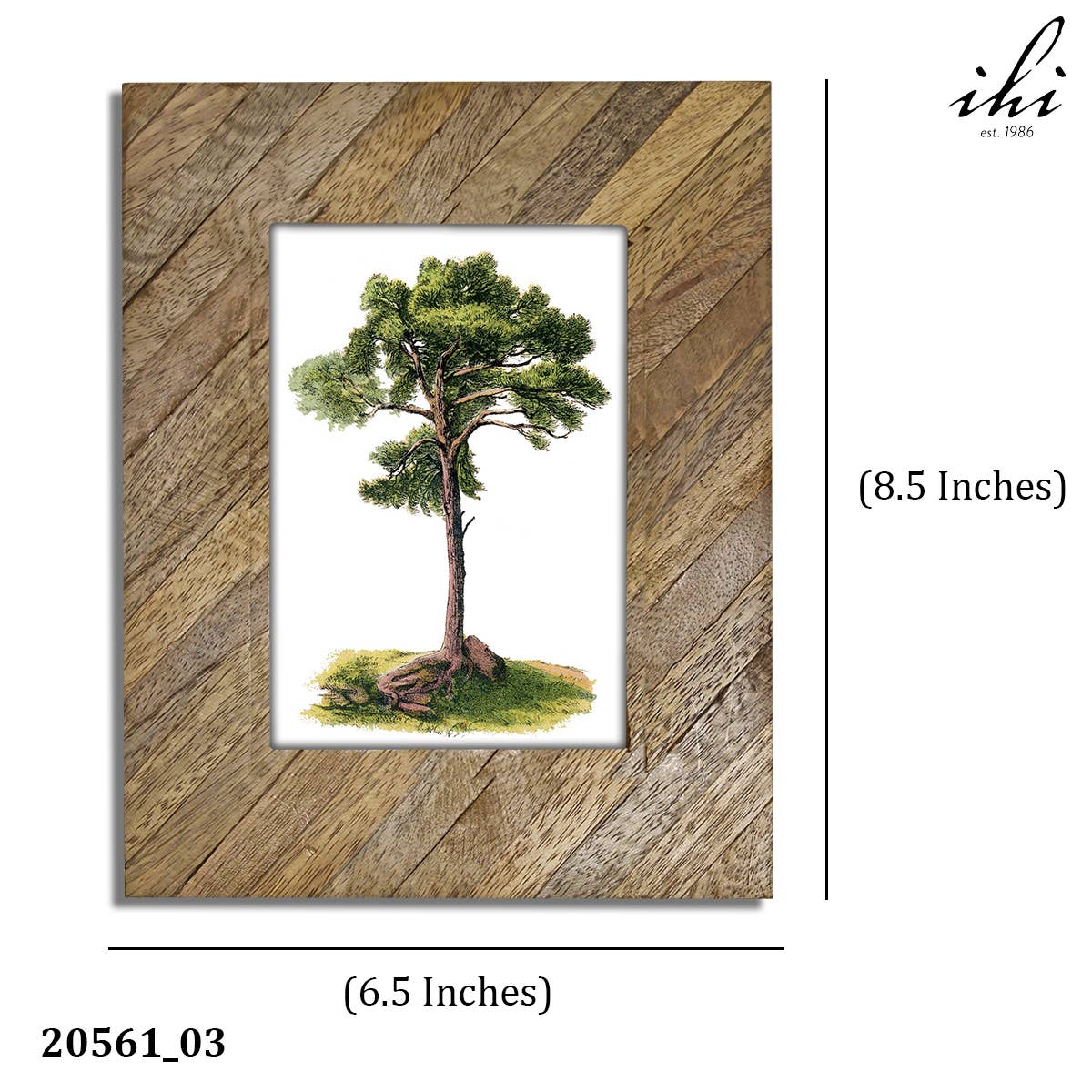 Striped Wood Picture Frame