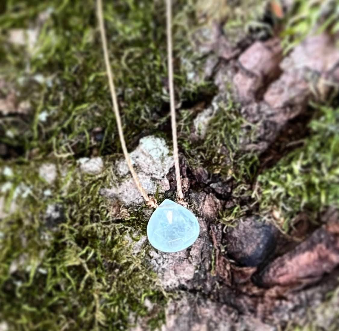 Aquamarine Teardrop 16" Necklace