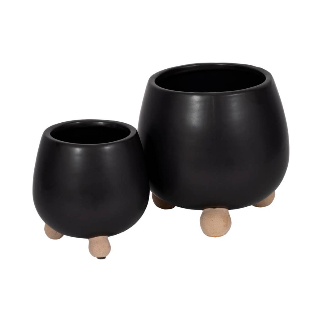 Ceramic Knobby Footed Pot