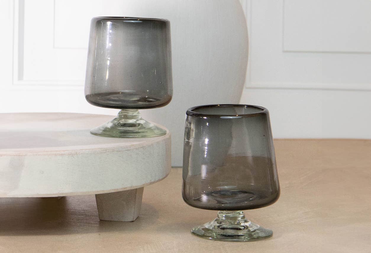 Smoke Short Stemmed Glass Set