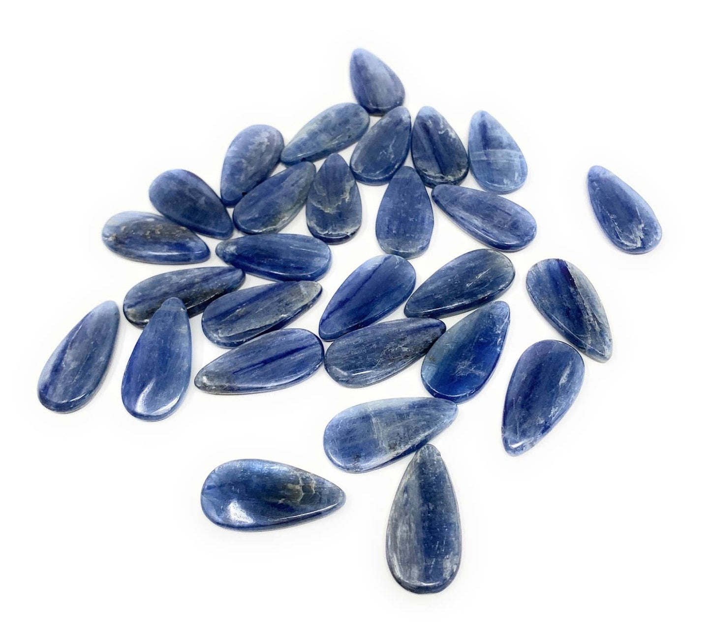 Kyanite Teal Moss Teardrop Necklace