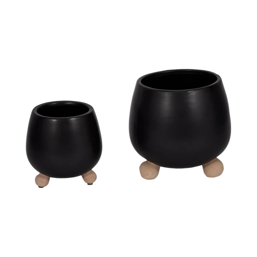 Ceramic Knobby Footed Pot