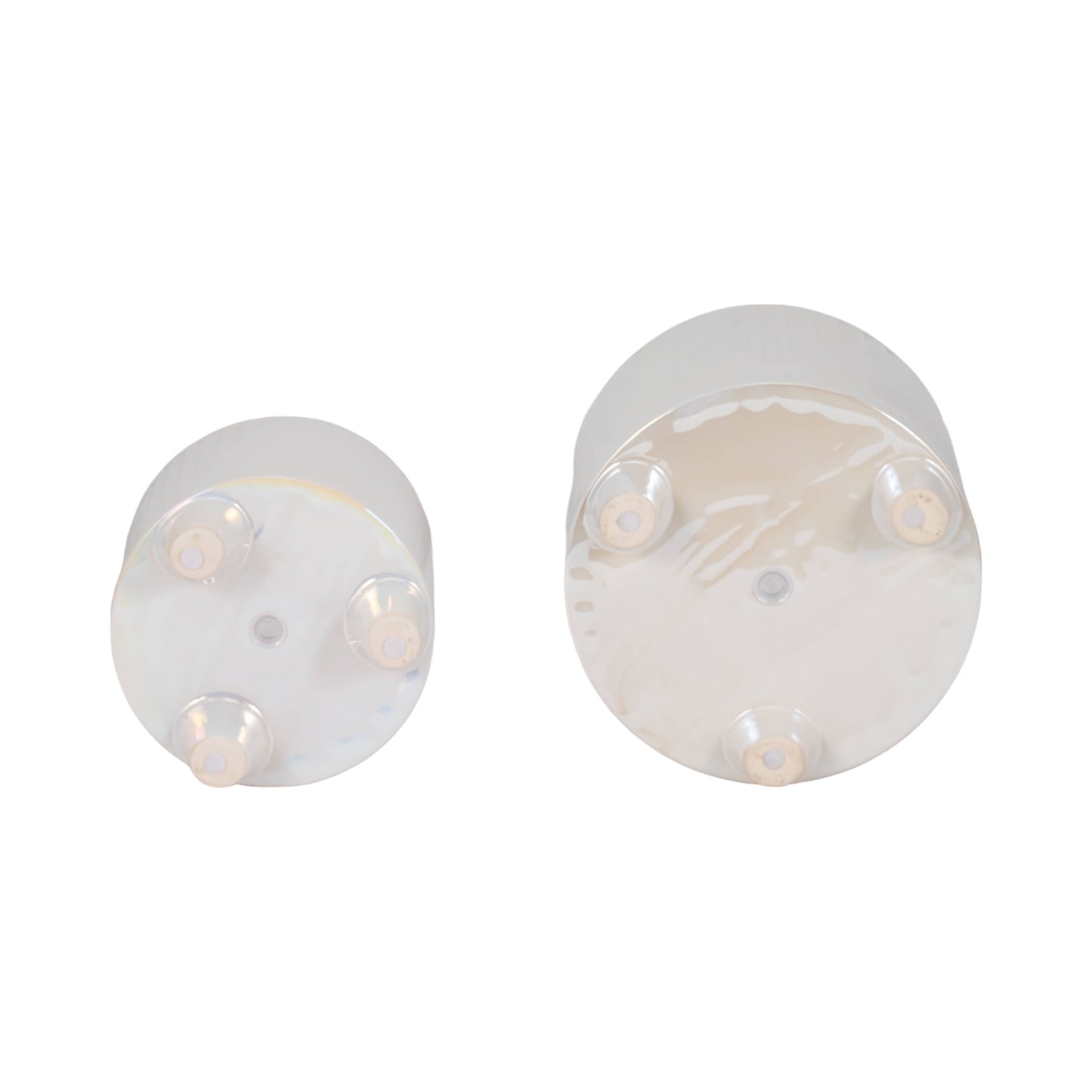 Ivory Ceramic Glossy Footed Pot