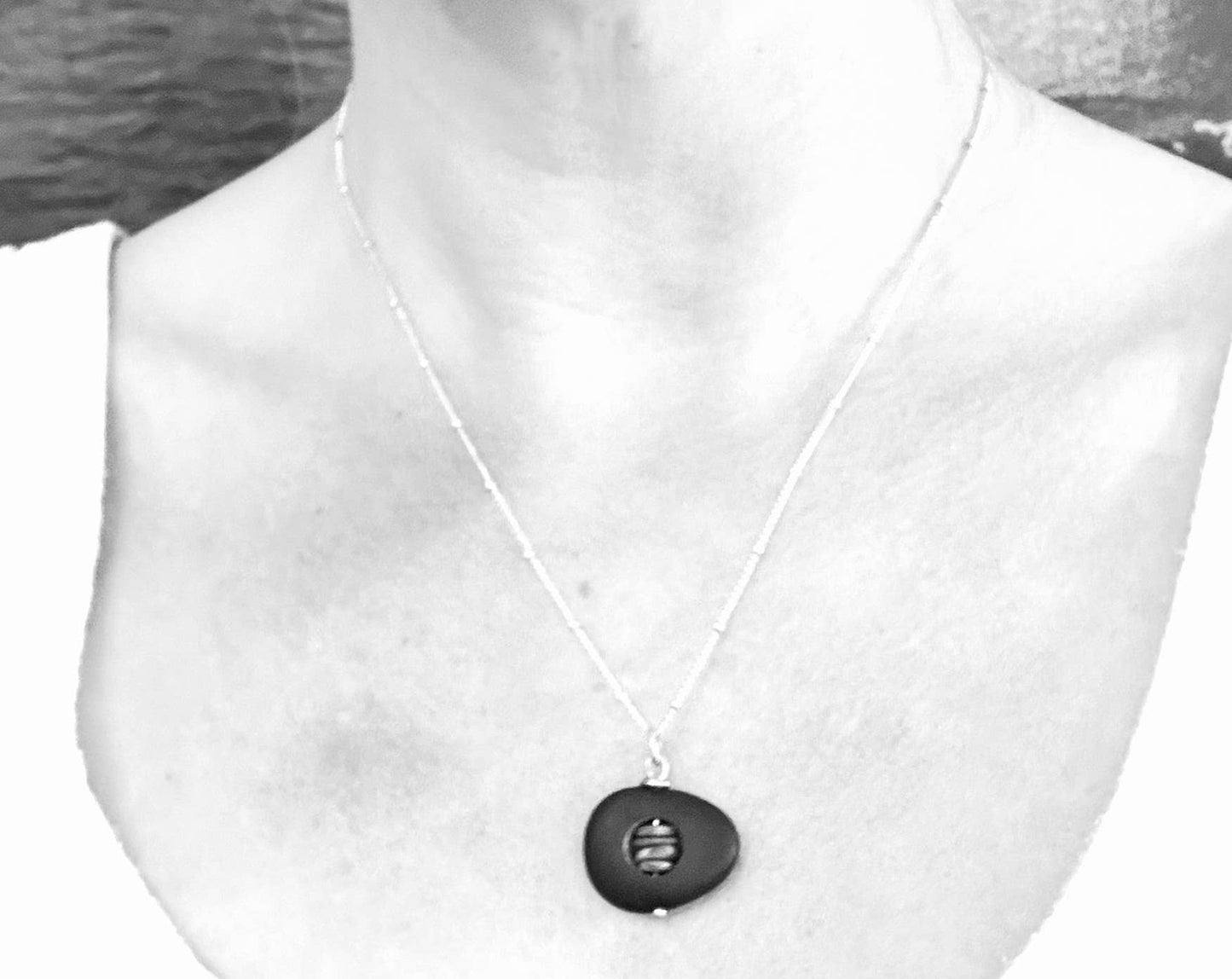 Silver Chain Rock Stack Necklace
