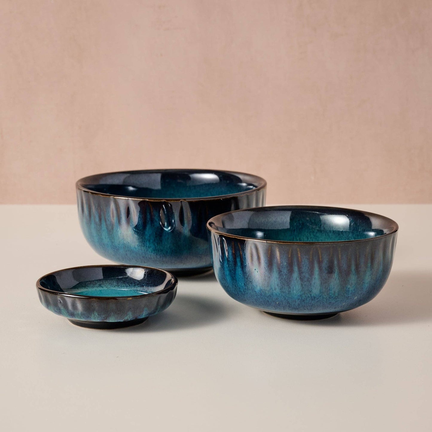 Blue Drip Glaze Bowl