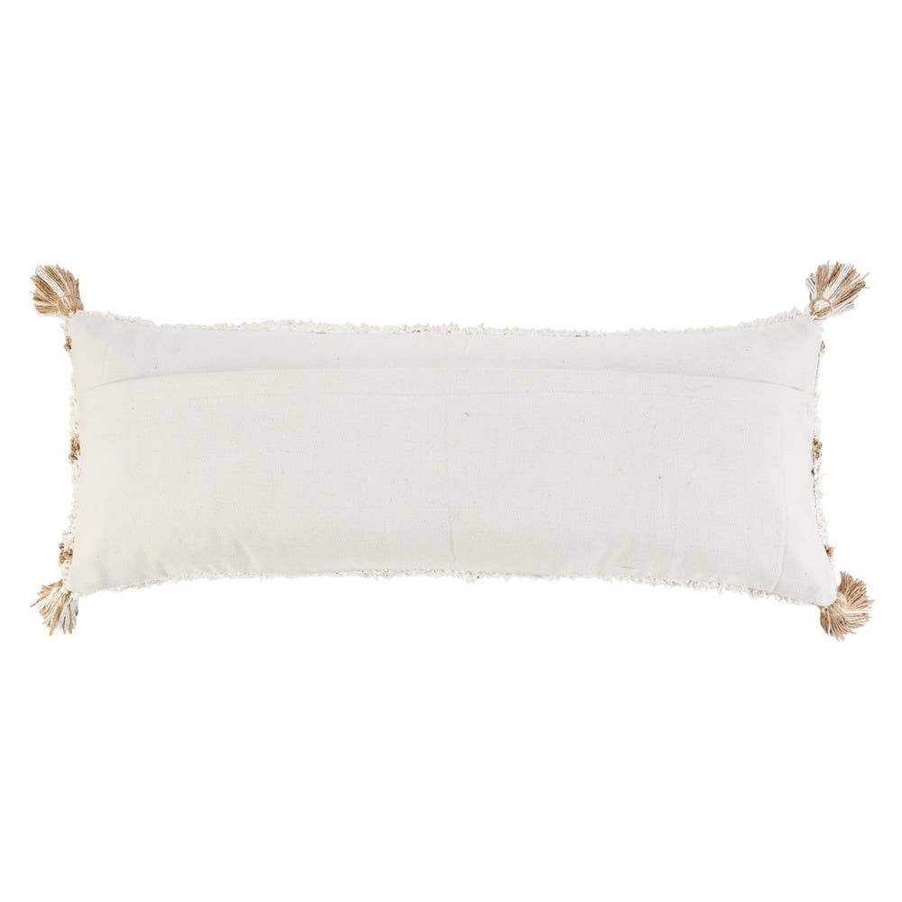 Diamond Jute & Cotton Throw Pillow