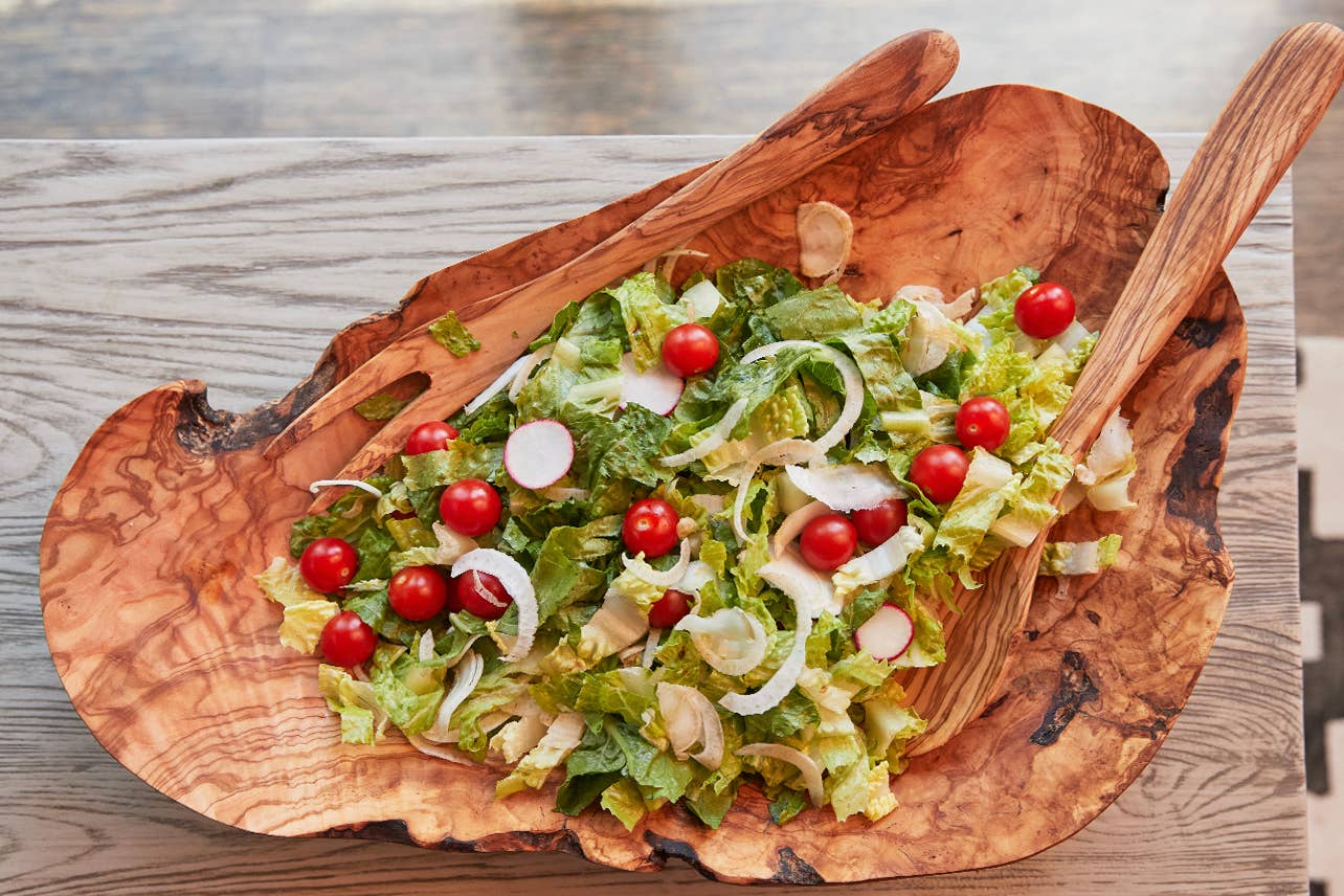 Italian Olivewood Salad Bowl