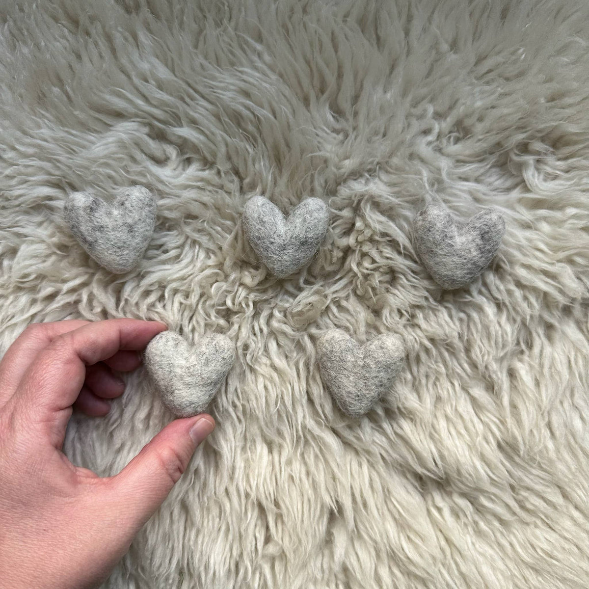 Wool Felt Hearts