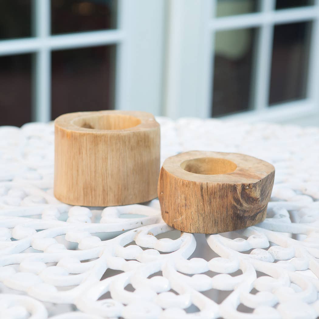 Teak Branch Pot Small