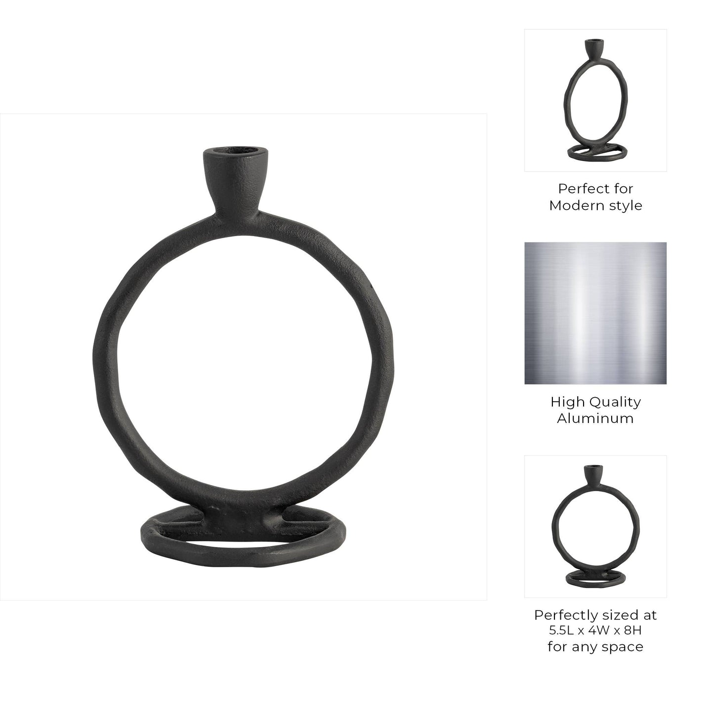 Metal Ring Taper Candle Holder