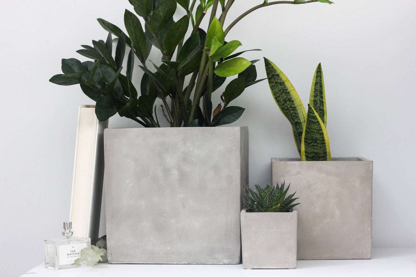 Mini Concrete Cement Square Cube Planter Pot: 3"