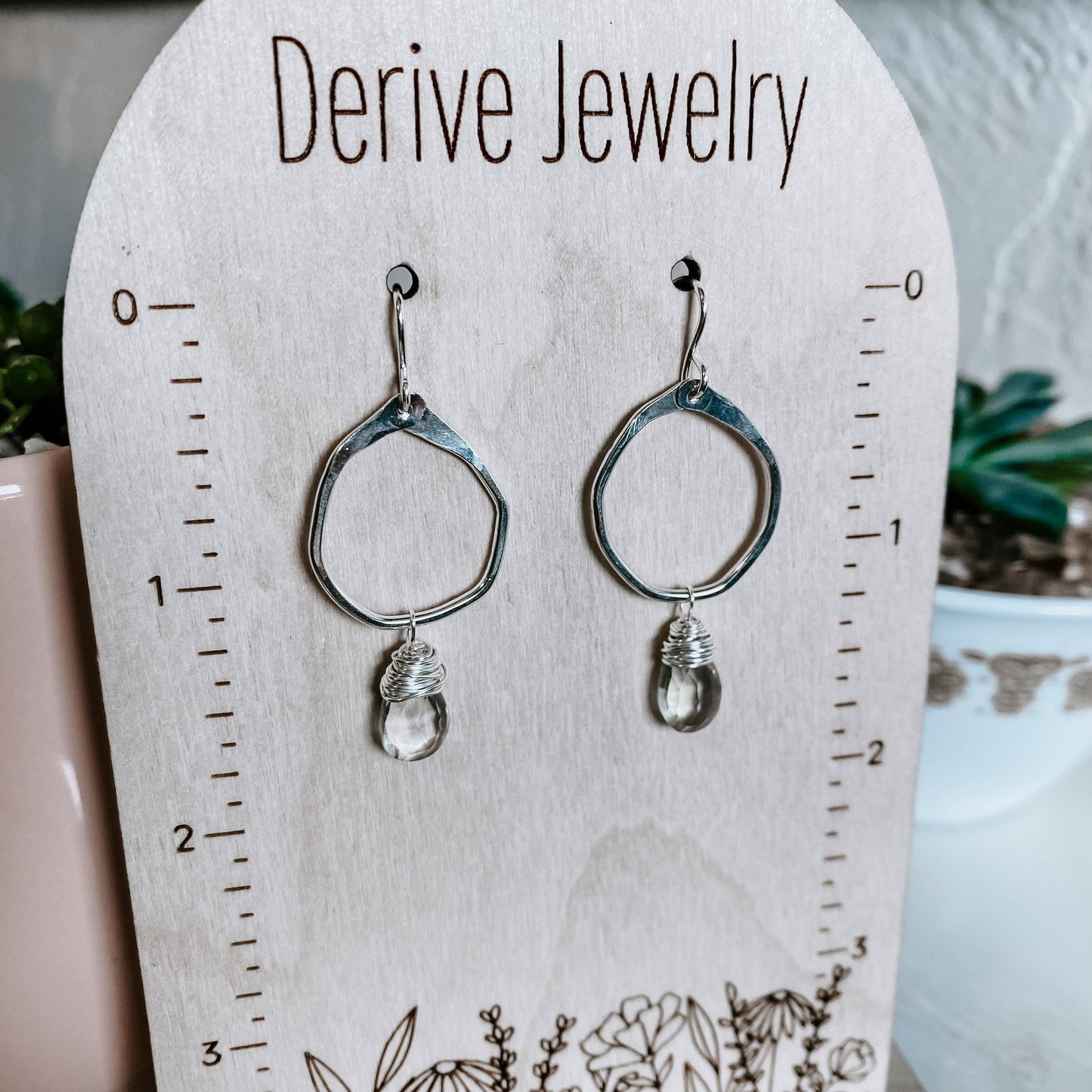 Green Amethyst Mini Hoops