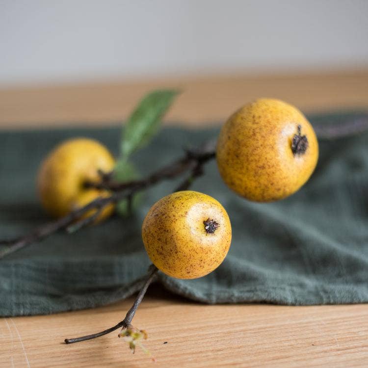 Artificial Yellow Apple Pear Stem