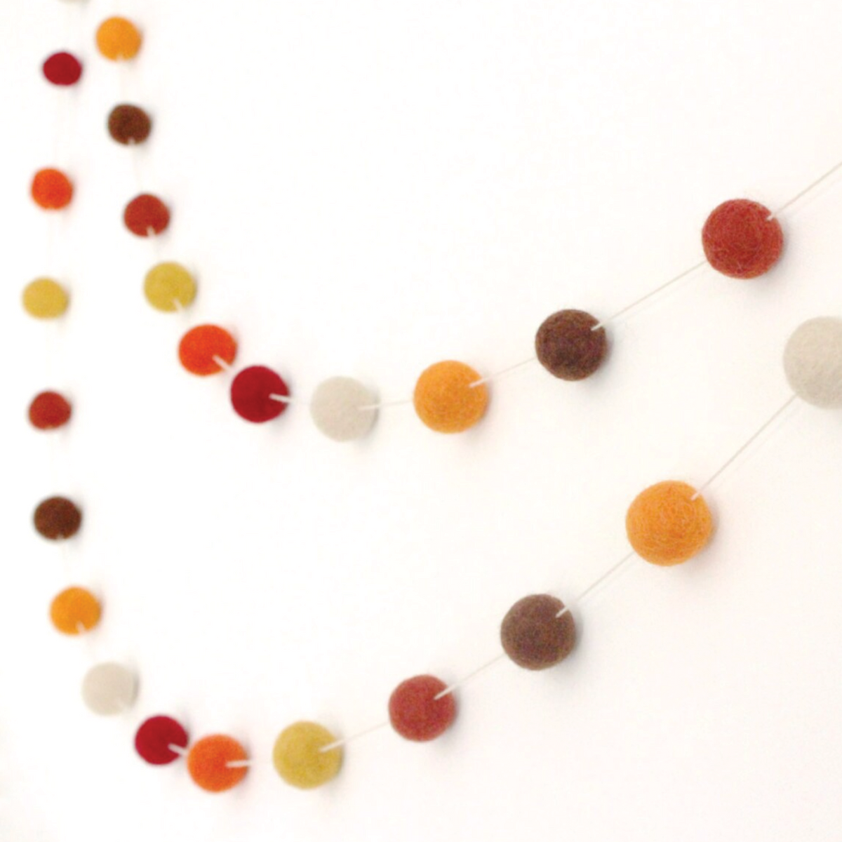 Autumn Felt Ball Garland