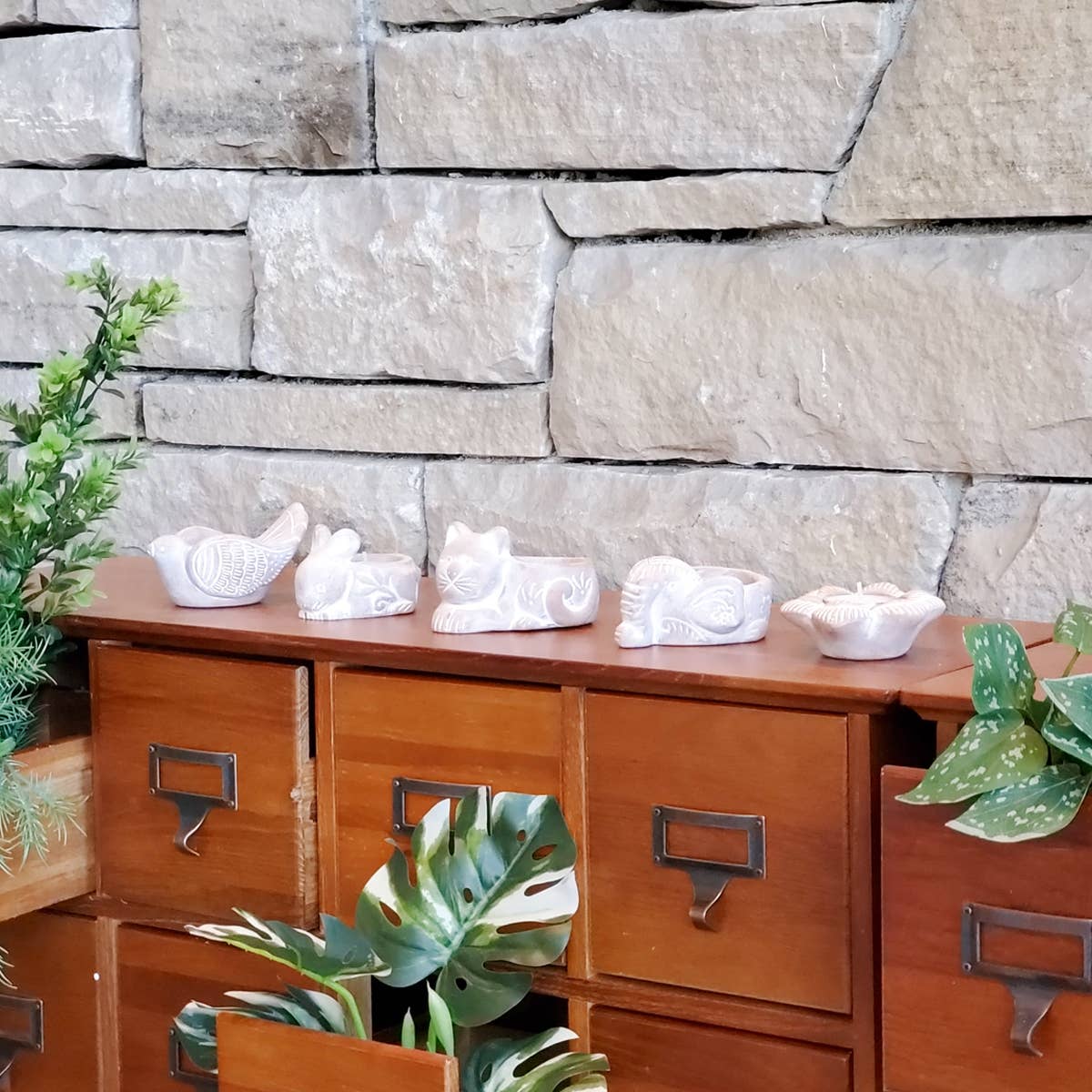 Terracotta Rabbit Tea Light Holder
