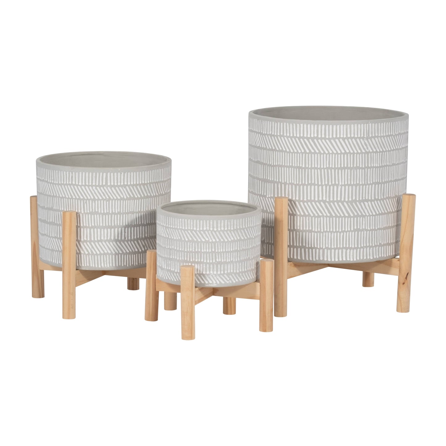 Stone Geometric Plant Stand