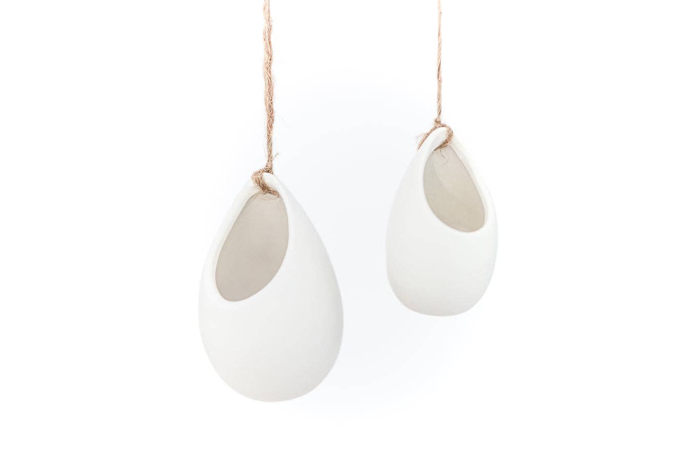 Ivory Ceramic Tear Drop Vase