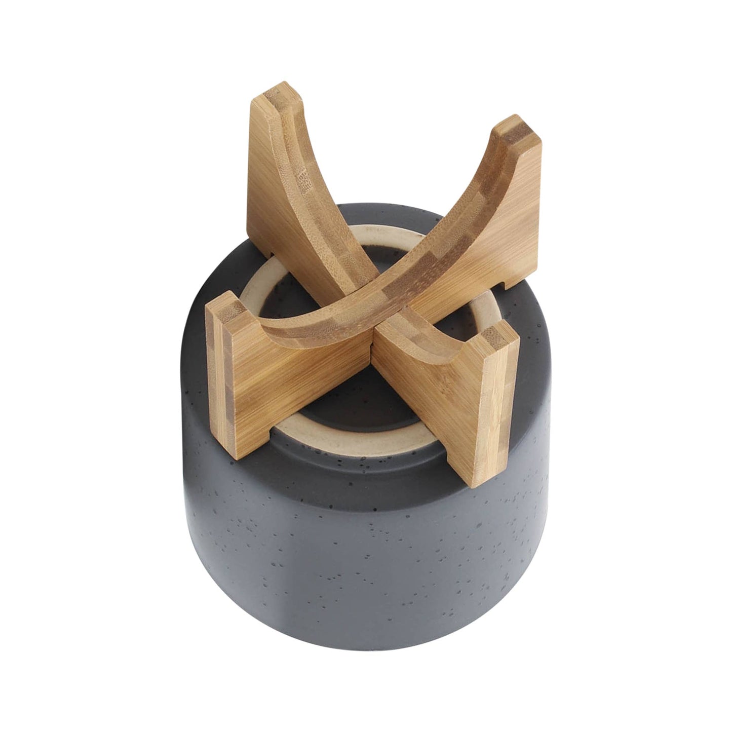 Matte Grey Ceramic Plant Stand