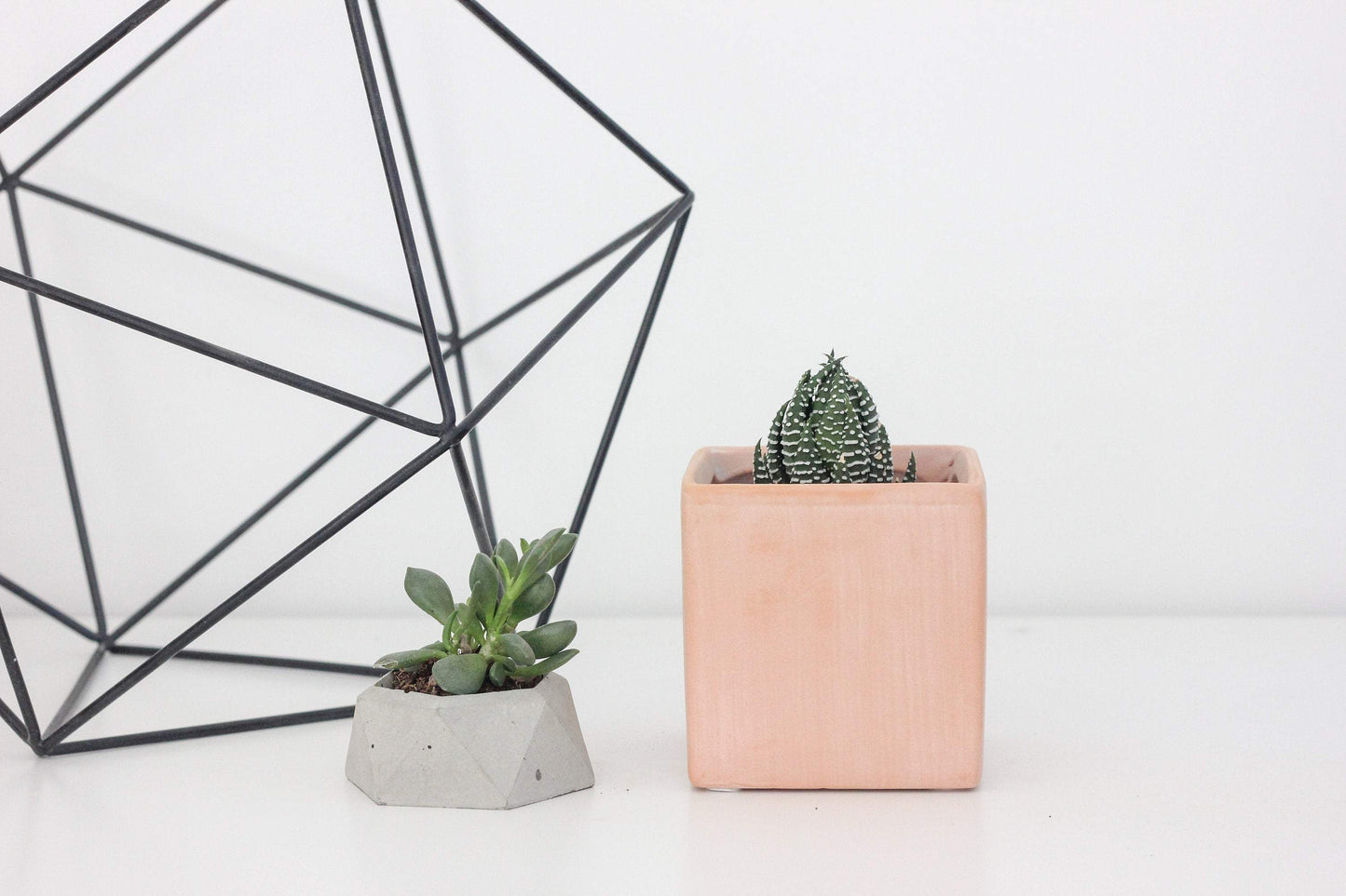 Terracotta Blush Cube Planter 3"