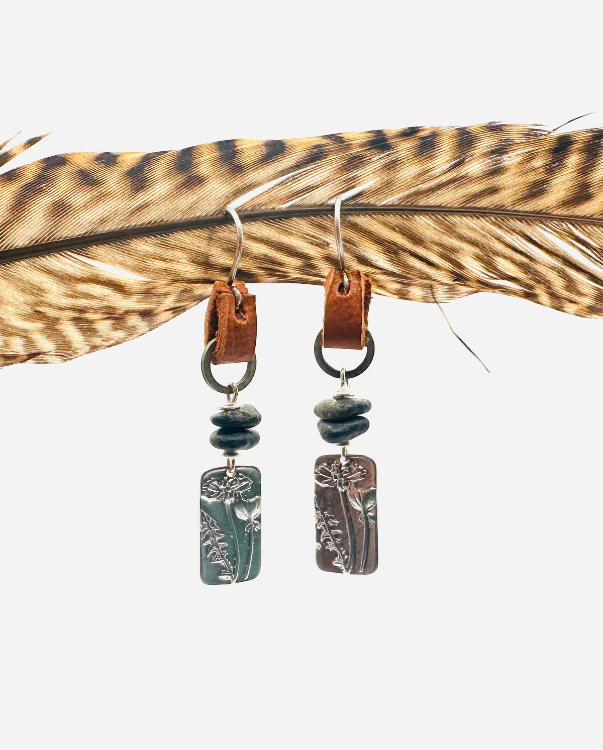 Silver Plated Brass Charm Earrings