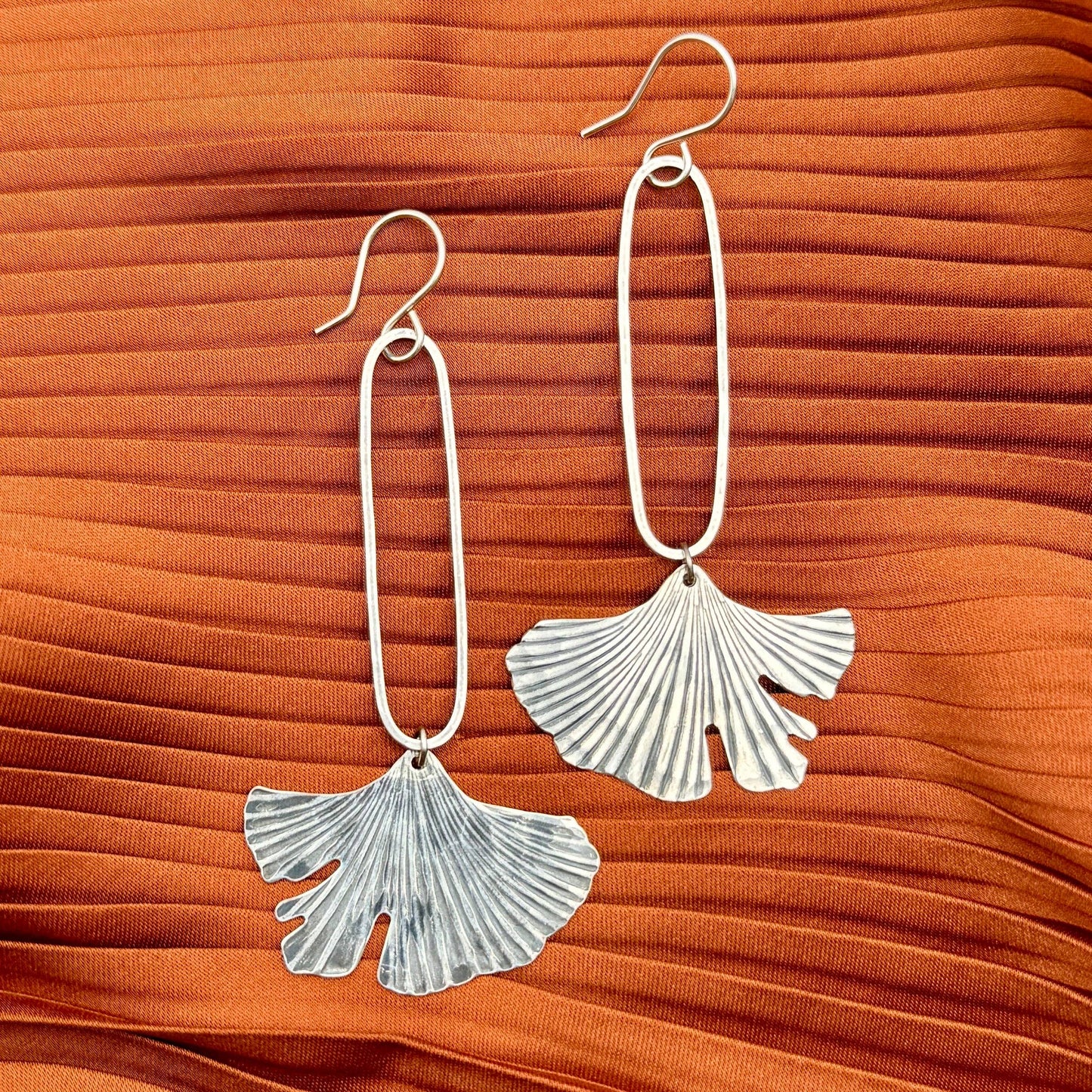 Ginkgo Pendant Earrings