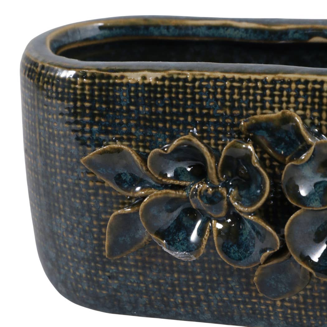 Floral Applique Planter