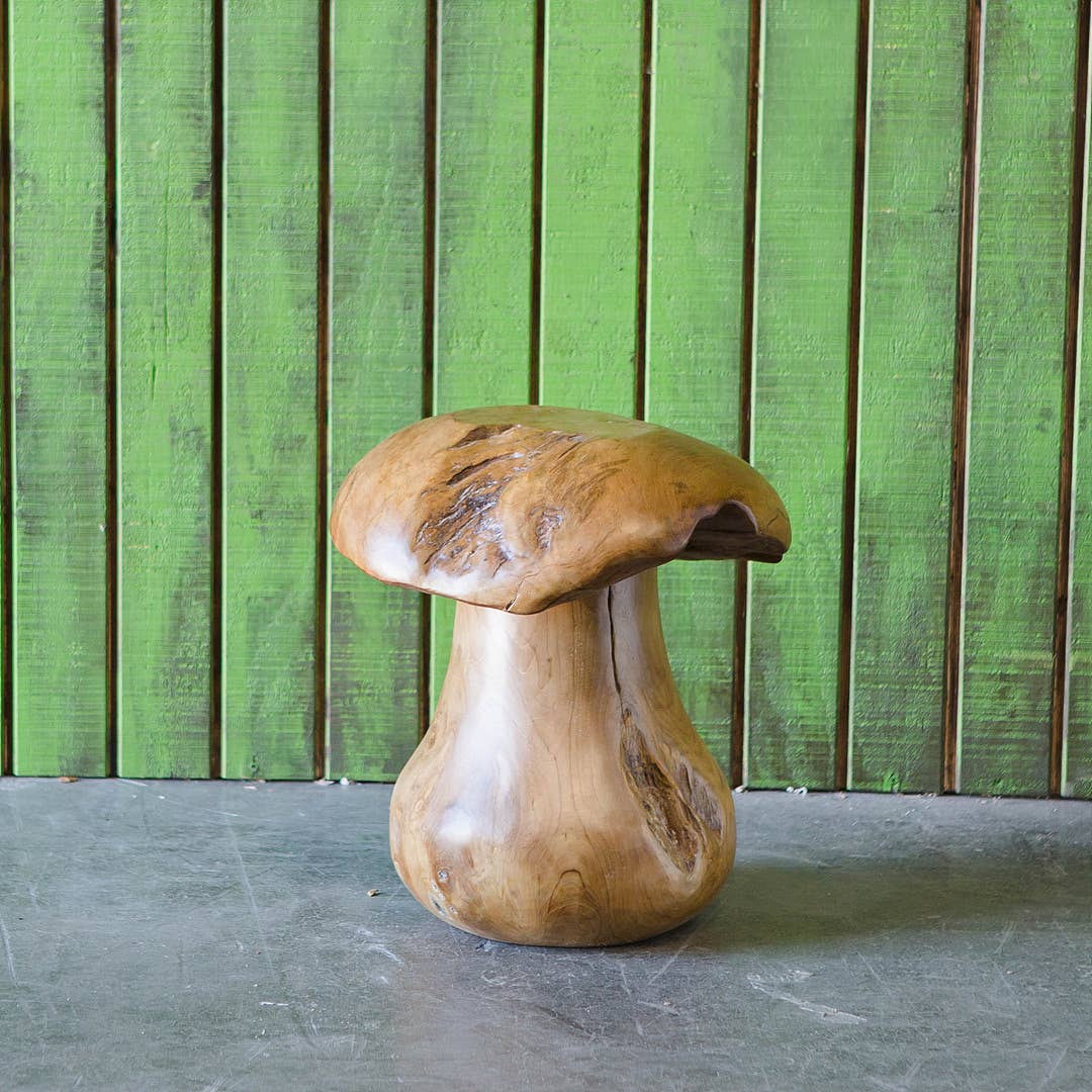 Teak Mushroom Stool Small/13"