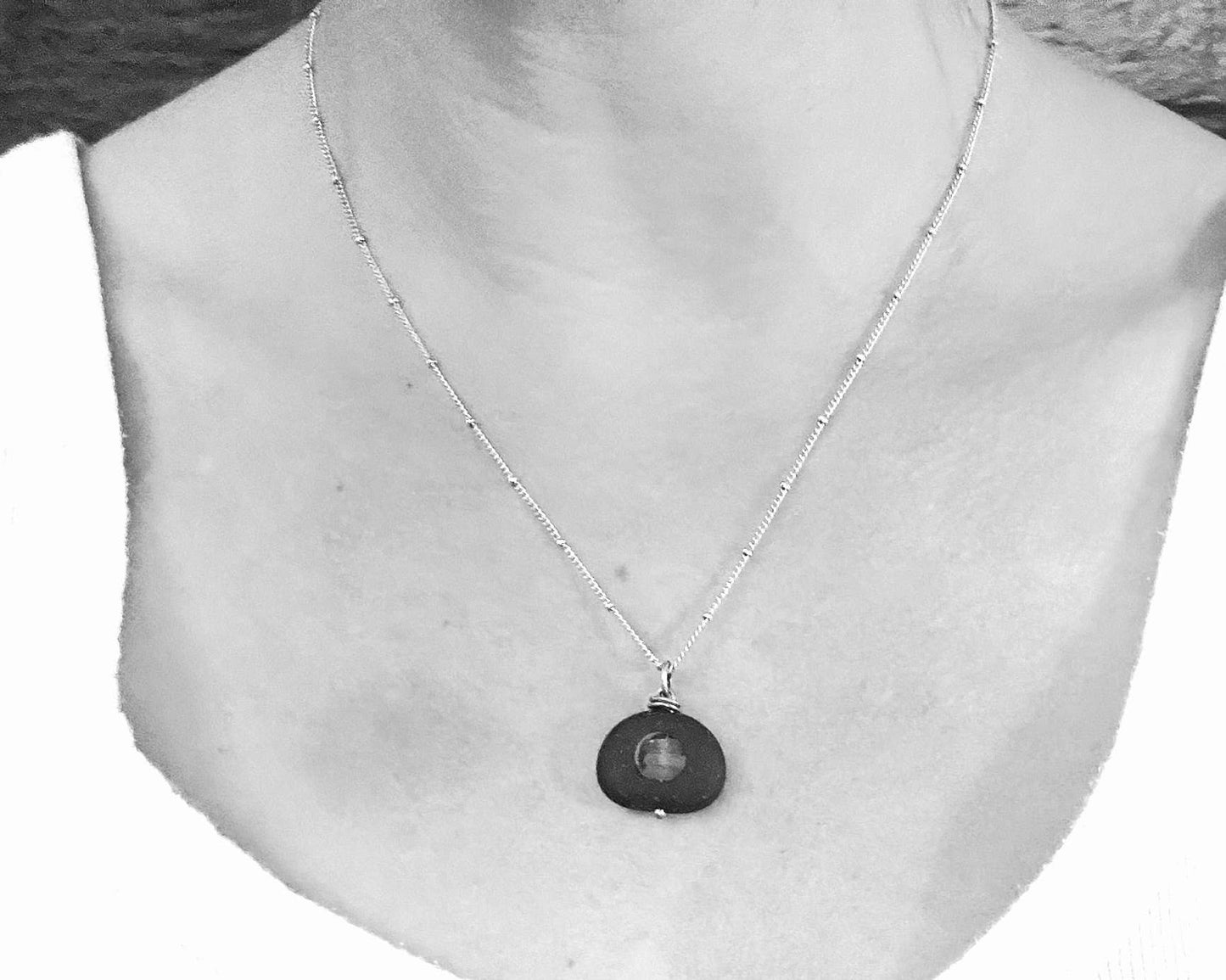 Stone & Sea Glass Stack Necklace