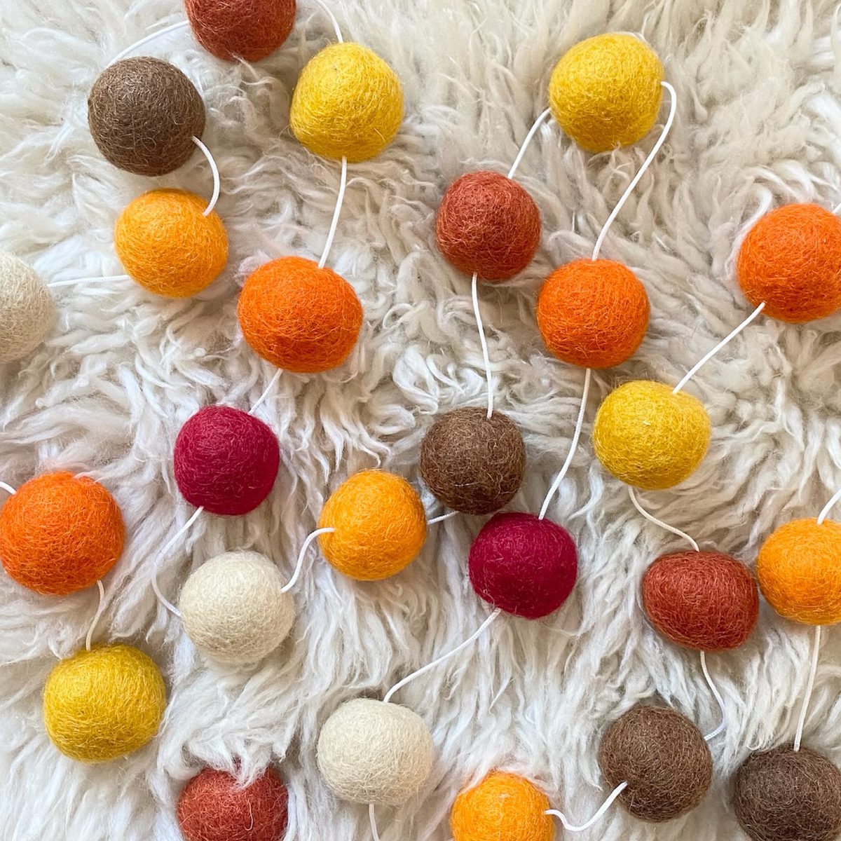 Autumn Felt Ball Garland