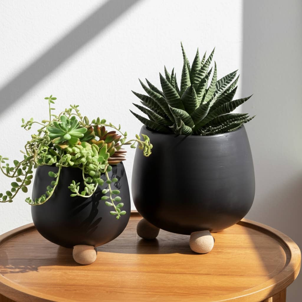 Ceramic Knobby Footed Pot