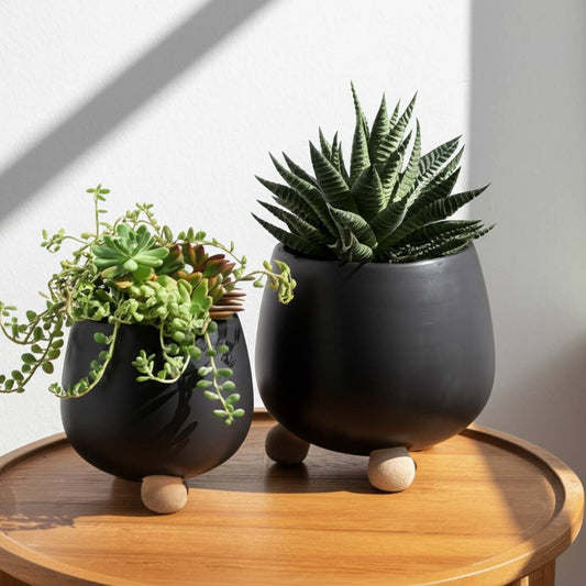 Ceramic Knobby Footed Pot