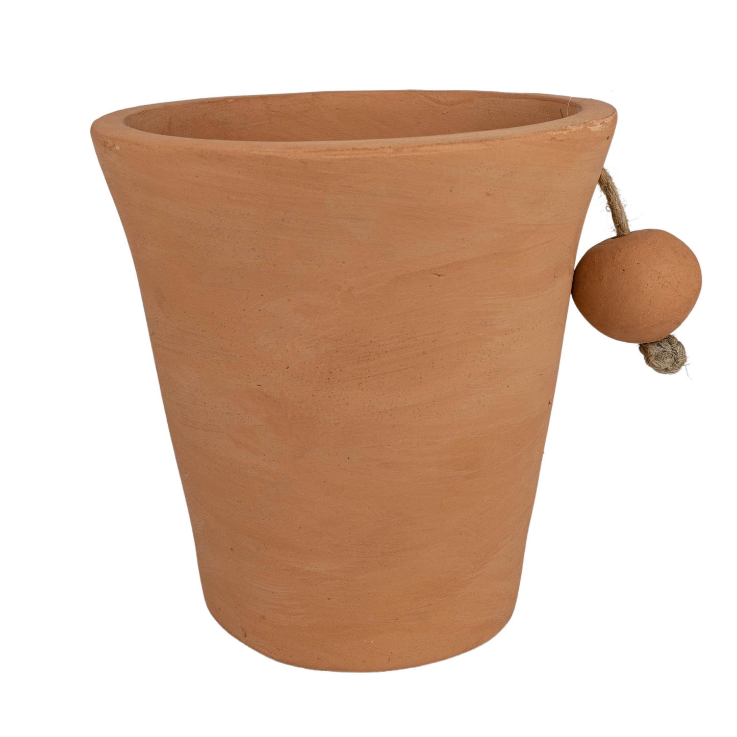 Bead Accent Terracotta Vase