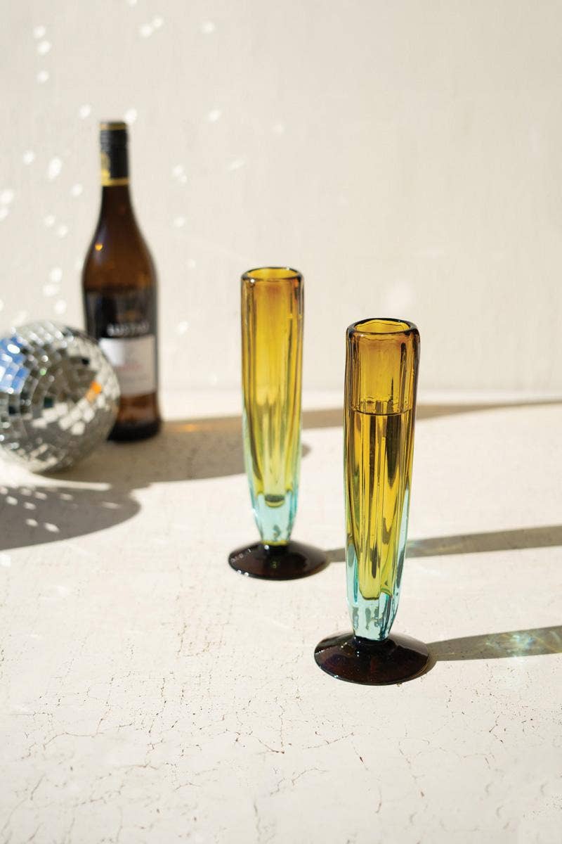Amber Fluted Champagne Glass