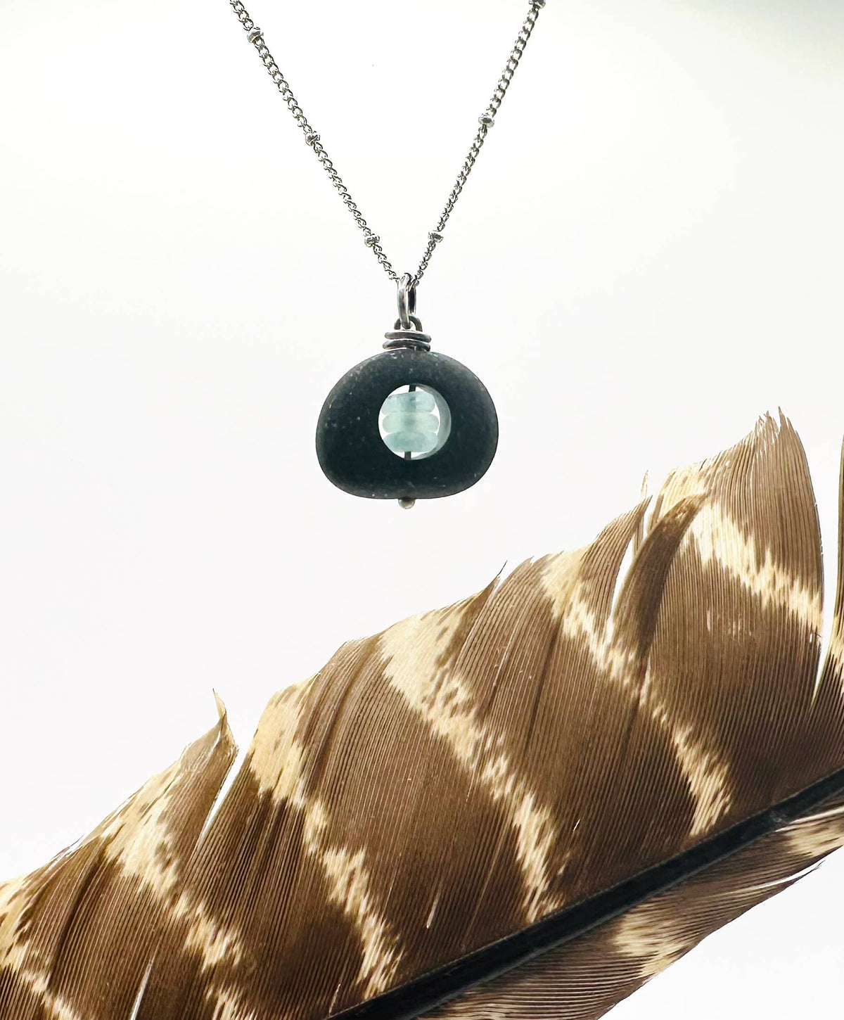 Stone & Sea Glass Stack Necklace