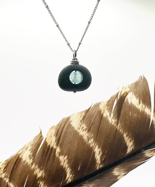 Stone & Sea Glass Stack Necklace