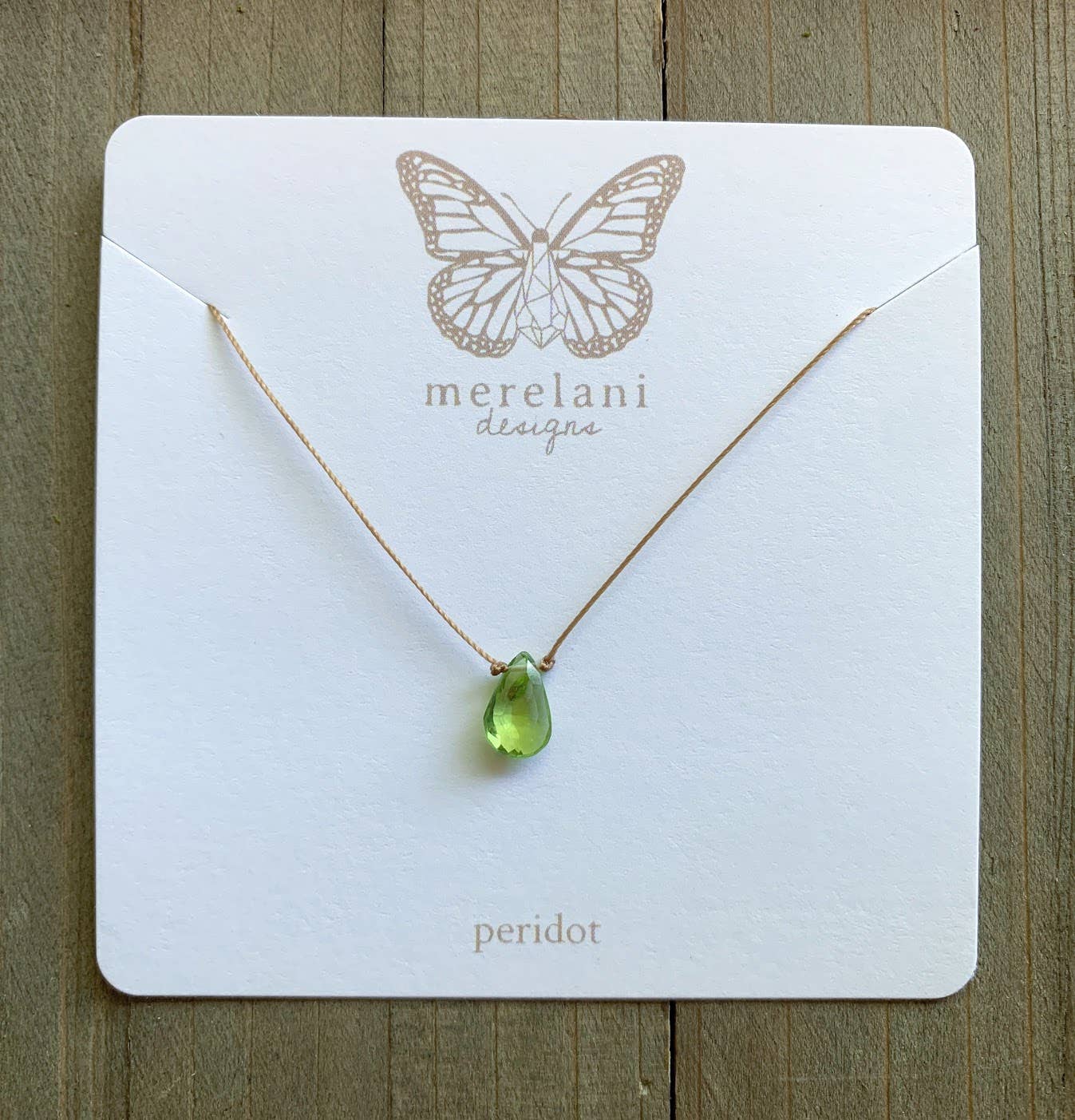 Peridot Teardrop 16" Necklace