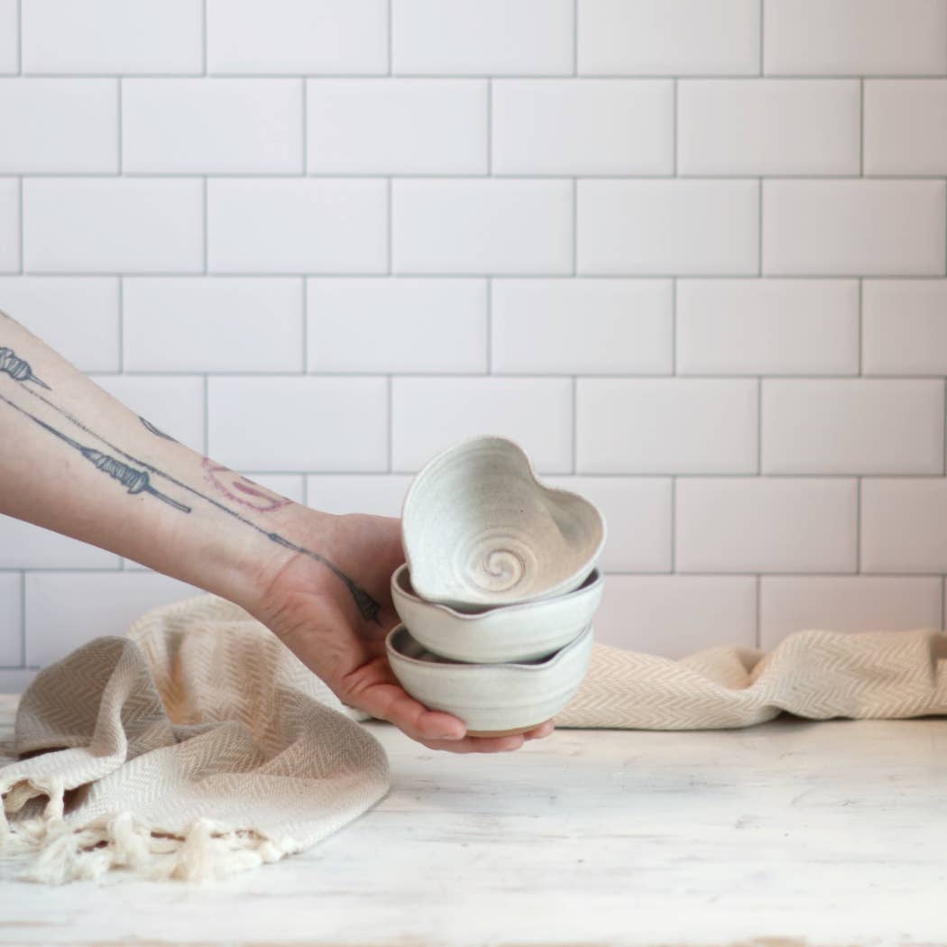 Handmade Pottery Heart Bowl