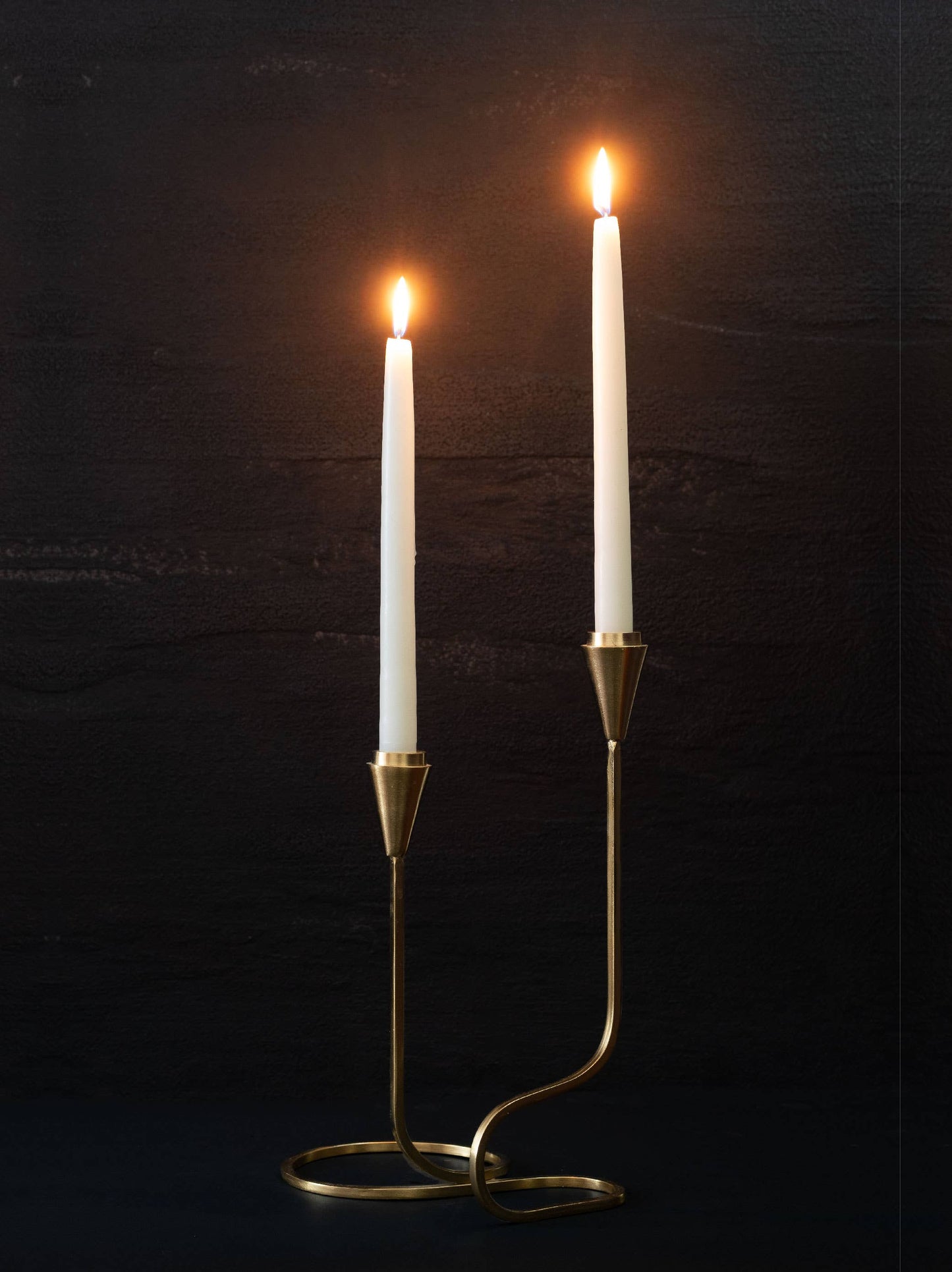 Gold Loop Taper Candle Holder